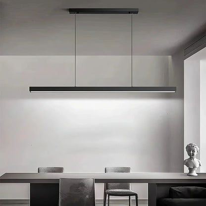 Lineaire hanglamp LED aluminium zwart kookeiland eettafel kantoor moderne plafondverlichting minimalistische hanglamp