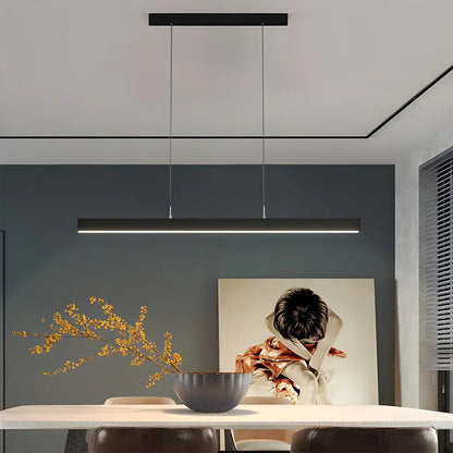 Lineaire hanglamp LED aluminium zwart kookeiland eettafel kantoor moderne plafondverlichting minimalistische hanglamp