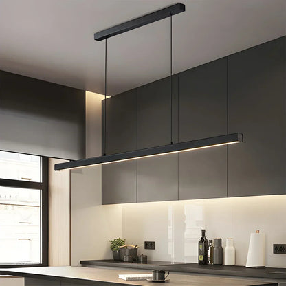 Lineaire hanglamp LED aluminium zwart kookeiland eettafel kantoor moderne plafondverlichting minimalistische hanglamp