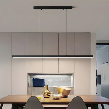 Lineaire hanglamp LED aluminium zwart kookeiland eettafel kantoor moderne plafondverlichting minimalistische hanglamp