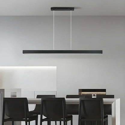 Lineaire hanglamp LED aluminium zwart kookeiland eettafel kantoor moderne plafondverlichting minimalistische hanglamp
