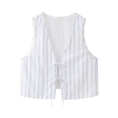 Zomeroutfit: Gestreepte Top met Hoge Taille Broek