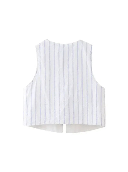 Zomeroutfit: Gestreepte Top met Hoge Taille Broek