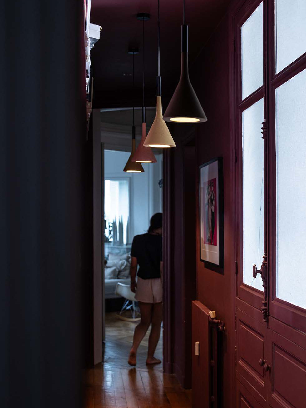 Betonnen Hanglamp Conisch Design Grijs Zwart Wit Rood Minimalistisch Eetkamer Woonkamer Slaapkamer Sfeervol E26 E27 Fitting