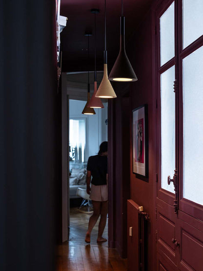 Betonnen Hanglamp Conisch Design Grijs Zwart Wit Rood Minimalistisch Eetkamer Woonkamer Slaapkamer Sfeervol E26 E27 Fitting