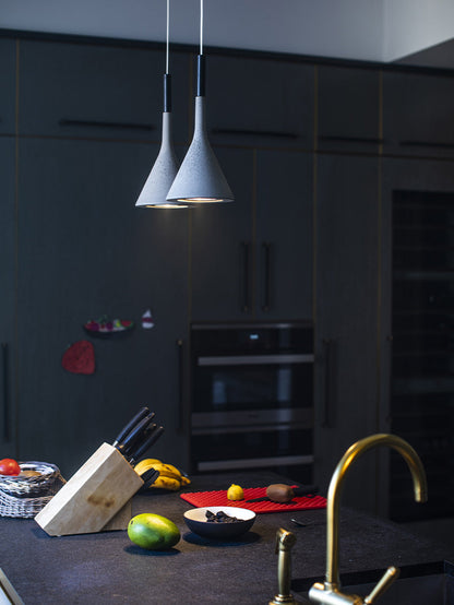 Betonnen Hanglamp Conisch Design Grijs Zwart Wit Rood Minimalistisch Eetkamer Woonkamer Slaapkamer Sfeervol E26 E27 Fitting