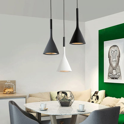 Betonnen Hanglamp Conisch Design Grijs Zwart Wit Rood Minimalistisch Eetkamer Woonkamer Slaapkamer Sfeervol E26 E27 Fitting