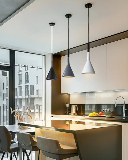 Betonnen Hanglamp Conisch Design Grijs Zwart Wit Rood Minimalistisch Eetkamer Woonkamer Slaapkamer Sfeervol E26 E27 Fitting