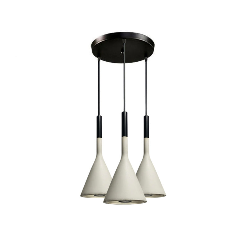 Betonnen Hanglamp Conisch Design Grijs Zwart Wit Rood Minimalistisch Eetkamer Woonkamer Slaapkamer Sfeervol E26 E27 Fitting