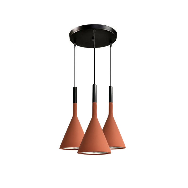 Betonnen Hanglamp Conisch Design Grijs Zwart Wit Rood Minimalistisch Eetkamer Woonkamer Slaapkamer Sfeervol E26 E27 Fitting