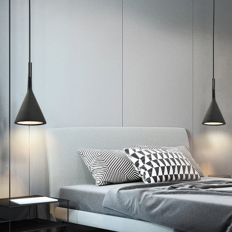 Betonnen Hanglamp Conisch Design Grijs Zwart Wit Rood Minimalistisch Eetkamer Woonkamer Slaapkamer Sfeervol E26 E27 Fitting
