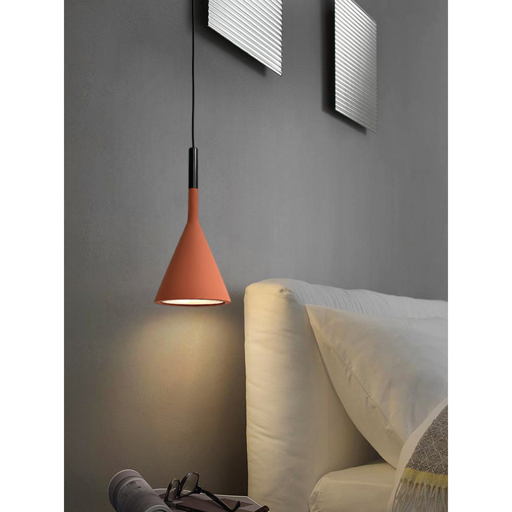 Betonnen Hanglamp Conisch Design Grijs Zwart Wit Rood Minimalistisch Eetkamer Woonkamer Slaapkamer Sfeervol E26 E27 Fitting