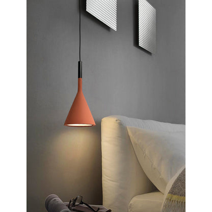Betonnen Hanglamp Conisch Design Grijs Zwart Wit Rood Minimalistisch Eetkamer Woonkamer Slaapkamer Sfeervol E26 E27 Fitting