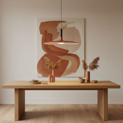 Hanglamp met Conische Kap – Resin Sculptural Pendant in Zes Kleuren, Geïntegreerde LED 3000K of Dimbaar, Moderne Lamp voor Eetkamer Keukeneiland