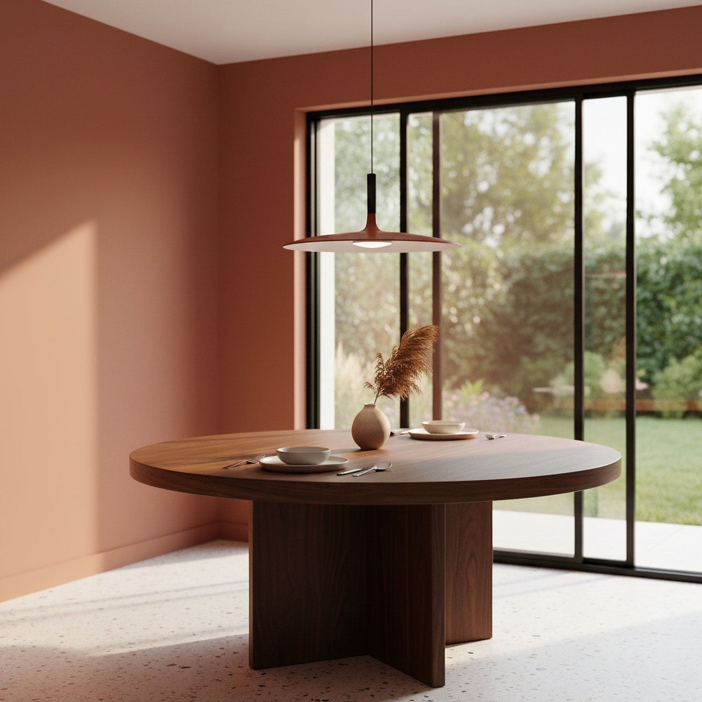 Hanglamp met Conische Kap – Resin Sculptural Pendant in Zes Kleuren, Geïntegreerde LED 3000K of Dimbaar, Moderne Lamp voor Eetkamer Keukeneiland