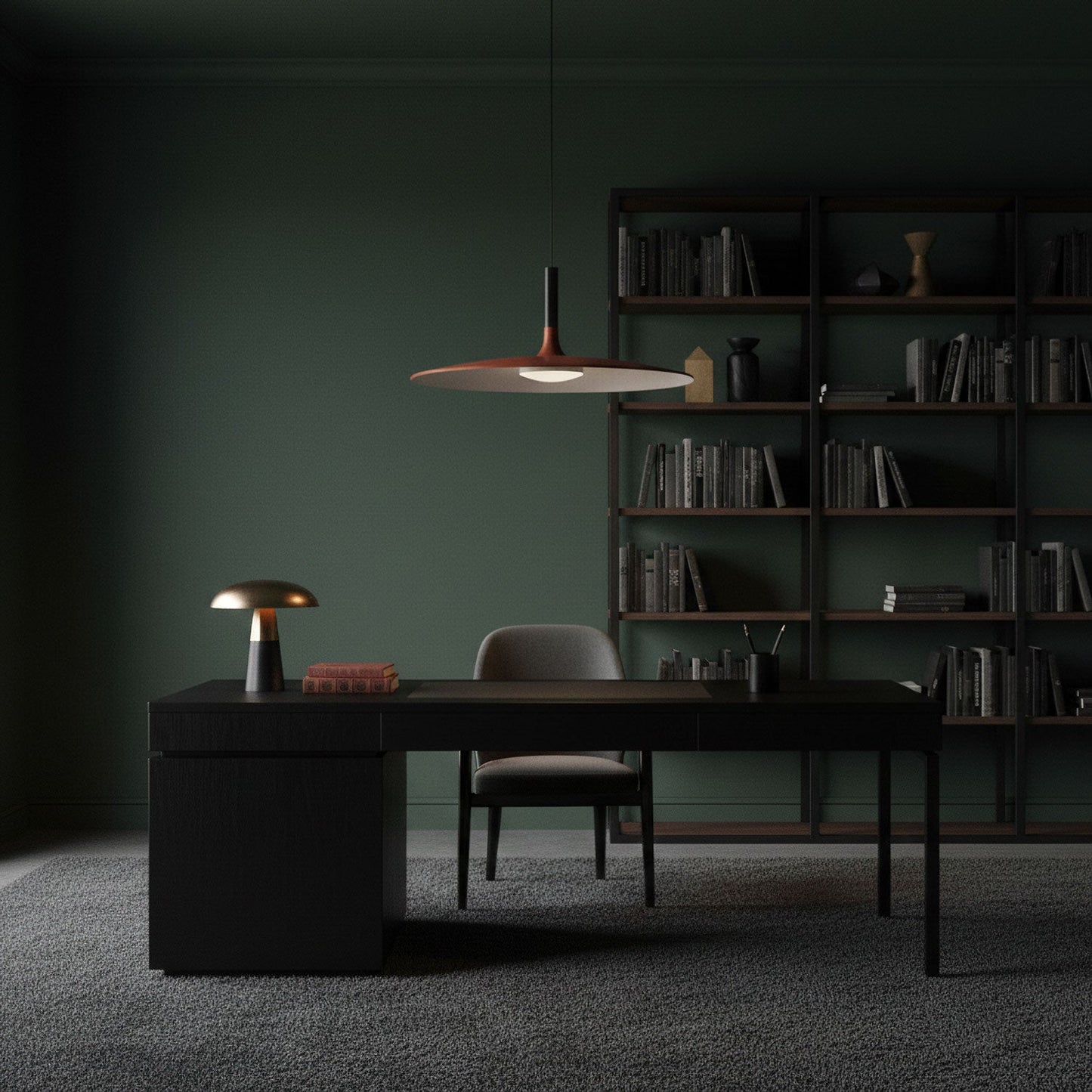 Hanglamp met Conische Kap – Resin Sculptural Pendant in Zes Kleuren, Geïntegreerde LED 3000K of Dimbaar, Moderne Lamp voor Eetkamer Keukeneiland
