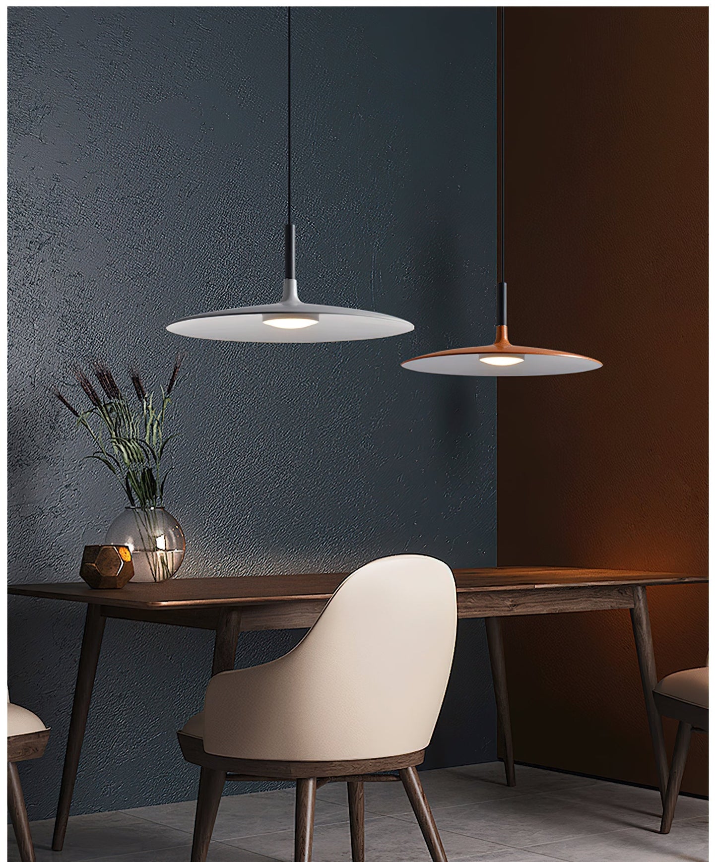 Hanglamp met Conische Kap – Resin Sculptural Pendant in Zes Kleuren, Geïntegreerde LED 3000K of Dimbaar, Moderne Lamp voor Eetkamer Keukeneiland