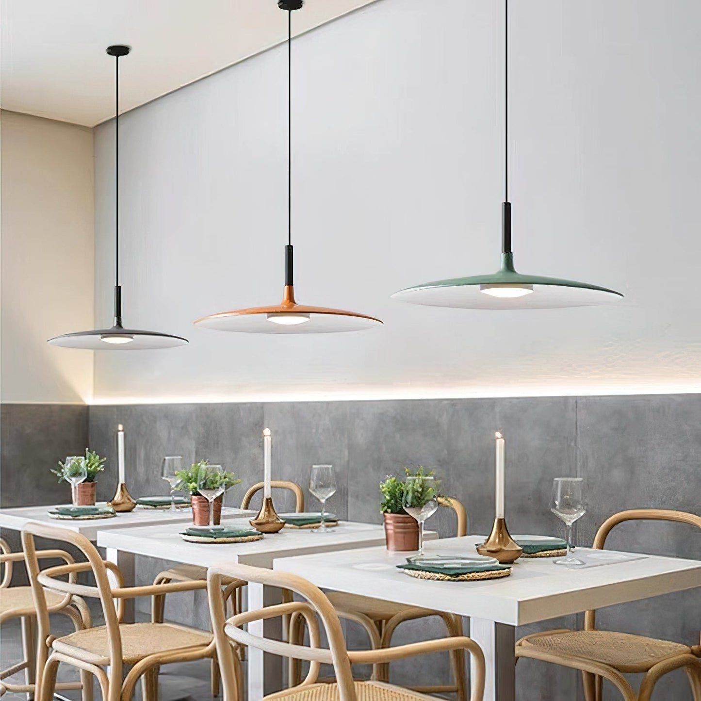 Hanglamp met Conische Kap – Resin Sculptural Pendant in Zes Kleuren, Geïntegreerde LED 3000K of Dimbaar, Moderne Lamp voor Eetkamer Keukeneiland