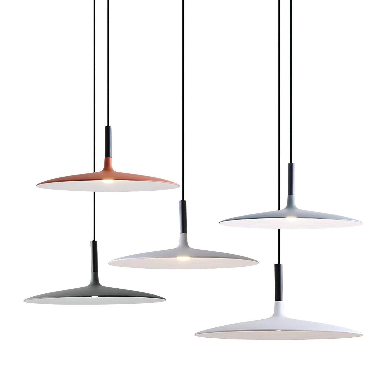 Hanglamp met Conische Kap – Resin Sculptural Pendant in Zes Kleuren, Geïntegreerde LED 3000K of Dimbaar, Moderne Lamp voor Eetkamer Keukeneiland