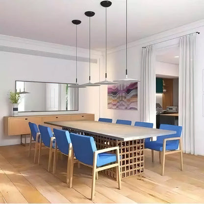 Hanglamp met Conische Kap – Resin Sculptural Pendant in Zes Kleuren, Geïntegreerde LED 3000K of Dimbaar, Moderne Lamp voor Eetkamer Keukeneiland