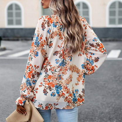 Dames Bloes Zomerjurk Bloemenprint Vrouwelijke Stijl
