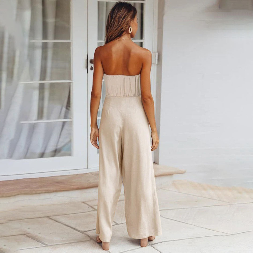 Vrouwelijke Jumpsuit Zwart Warme Winter Collectie