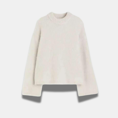 Dames Trui Zachte Ronde Hals Mohair Mix