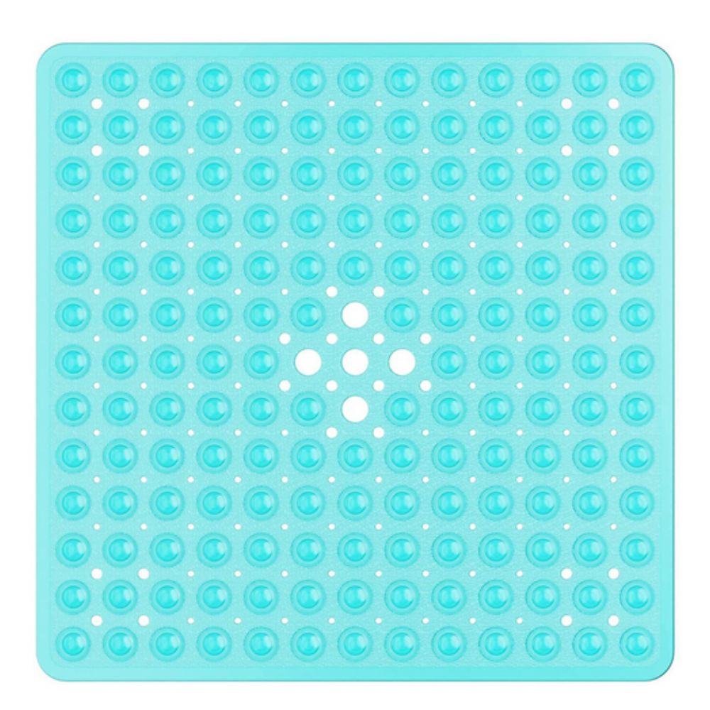 Antislip Badmat met Zuignappen – Veilig Vaste Mat voor Bad en Douche – Vierkant Design met Drainagegaten – PVC Douchevloermat – Machinewasbaarbaar