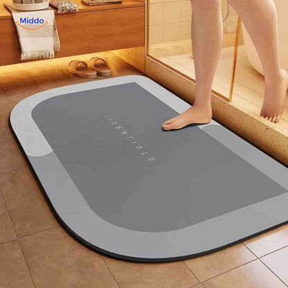 Sneldrogende Badmat met Antislip Onderkant – Extra Absorberend voor Badkamer, Toilet en Balkon