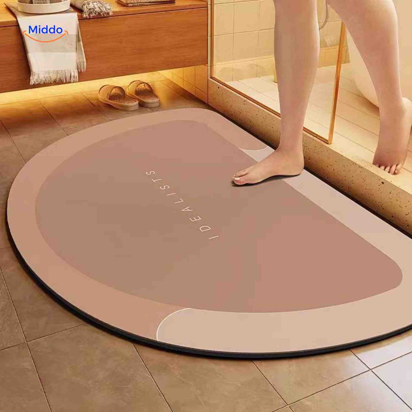 Sneldrogende Badmat met Antislip Onderkant – Extra Absorberend voor Badkamer, Toilet en Balkon