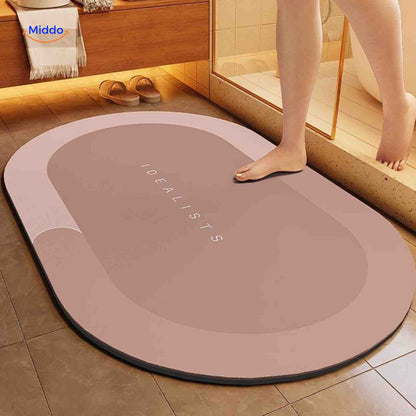 Sneldrogende Badmat met Antislip Onderkant – Extra Absorberend voor Badkamer, Toilet en Balkon