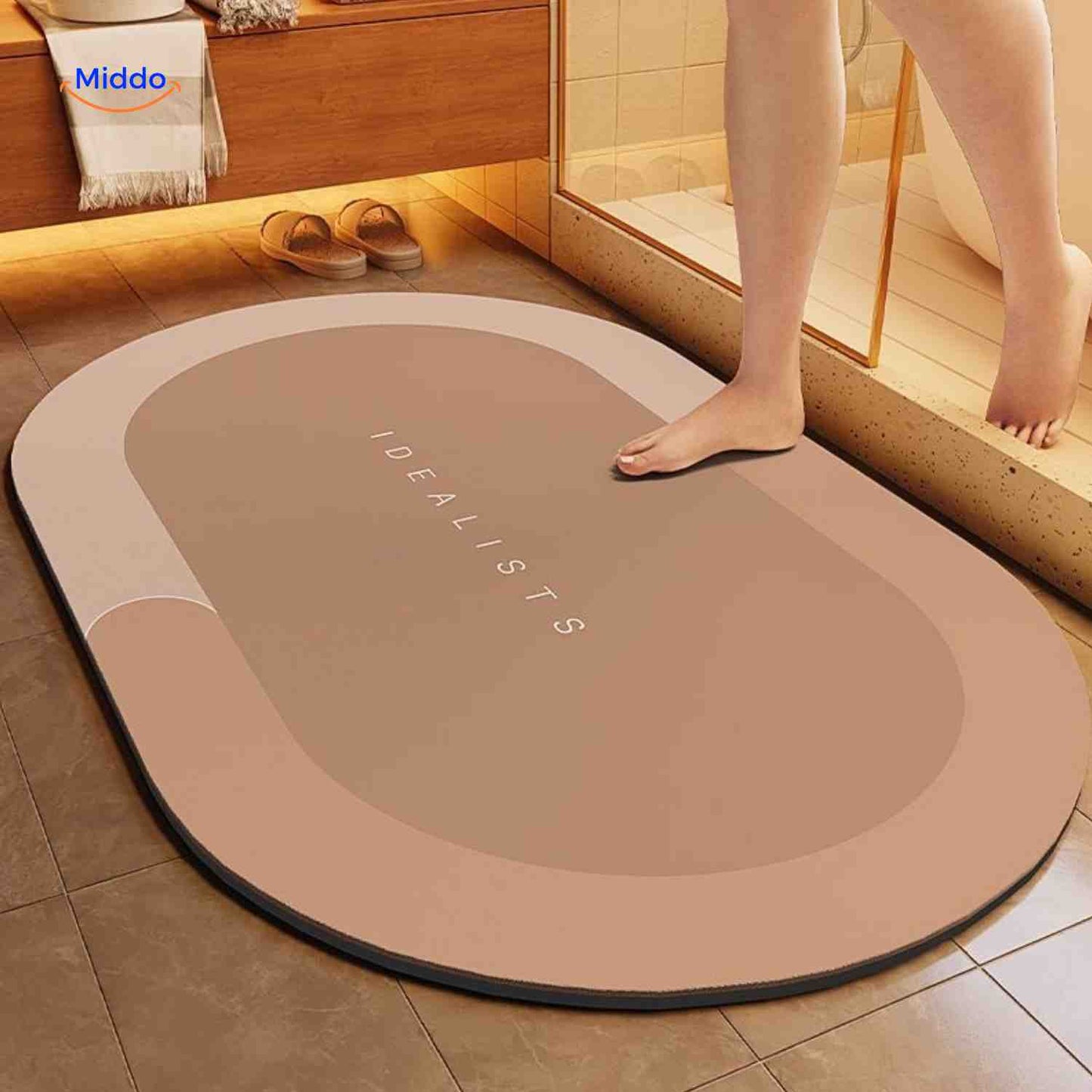 Sneldrogende Badmat met Antislip Onderkant – Extra Absorberend voor Badkamer, Toilet en Balkon