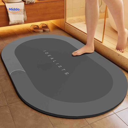 Sneldrogende Badmat met Antislip Onderkant – Extra Absorberend voor Badkamer, Toilet en Balkon