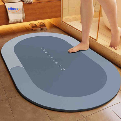 Sneldrogende Badmat met Antislip Onderkant – Extra Absorberend voor Badkamer, Toilet en Balkon