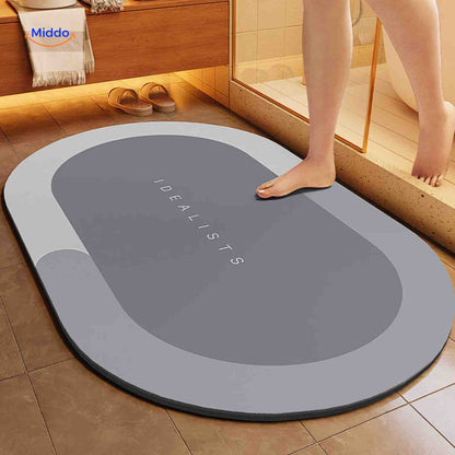 Sneldrogende Badmat met Antislip Onderkant – Extra Absorberend voor Badkamer, Toilet en Balkon