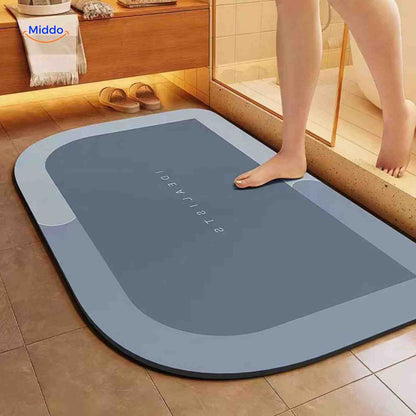Sneldrogende Badmat met Antislip Onderkant – Extra Absorberend voor Badkamer, Toilet en Balkon