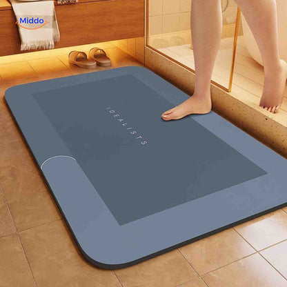 Sneldrogende Badmat met Antislip Onderkant – Extra Absorberend voor Badkamer, Toilet en Balkon