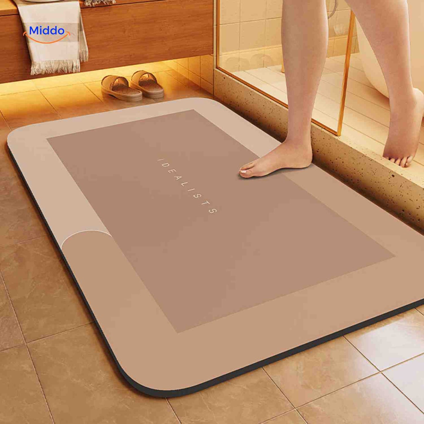 Sneldrogende Badmat met Antislip Onderkant – Extra Absorberend voor Badkamer, Toilet en Balkon