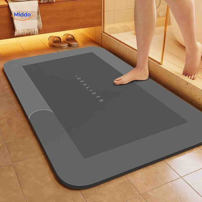 Sneldrogende Badmat met Antislip Onderkant – Extra Absorberend voor Badkamer, Toilet en Balkon