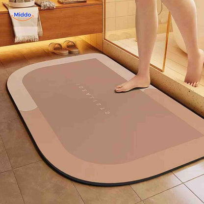 Sneldrogende Badmat met Antislip Onderkant – Extra Absorberend voor Badkamer, Toilet en Balkon