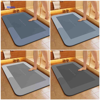Sneldrogende Badmat met Antislip Onderkant – Extra Absorberend voor Badkamer, Toilet en Balkon