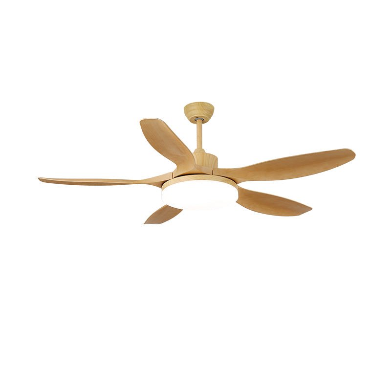 Plafondventilator met LED-verlichting 122/132 cm — DC-motor 6 snelheden ABS-bladen natuurlijke houtnerfafwerking hydrografisch afstandsbediening 3 kleurtemperaturen geïntegreerde verlichting ventilatorfunctie plafondmontage