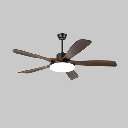 Plafondventilator met LED-verlichting 122/132 cm — DC-motor 6 snelheden ABS-bladen natuurlijke houtnerfafwerking hydrografisch afstandsbediening 3 kleurtemperaturen geïntegreerde verlichting ventilatorfunctie plafondmontage
