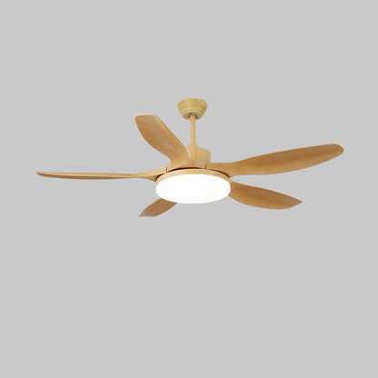Plafondventilator met LED-verlichting 122/132 cm — DC-motor 6 snelheden ABS-bladen natuurlijke houtnerfafwerking hydrografisch afstandsbediening 3 kleurtemperaturen geïntegreerde verlichting ventilatorfunctie plafondmontage
