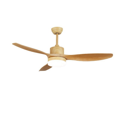 Plafondventilator met LED-verlichting 122/132 cm — DC-motor 6 snelheden ABS-bladen natuurlijke houtnerfafwerking hydrografisch afstandsbediening 3 kleurtemperaturen geïntegreerde verlichting ventilatorfunctie plafondmontage