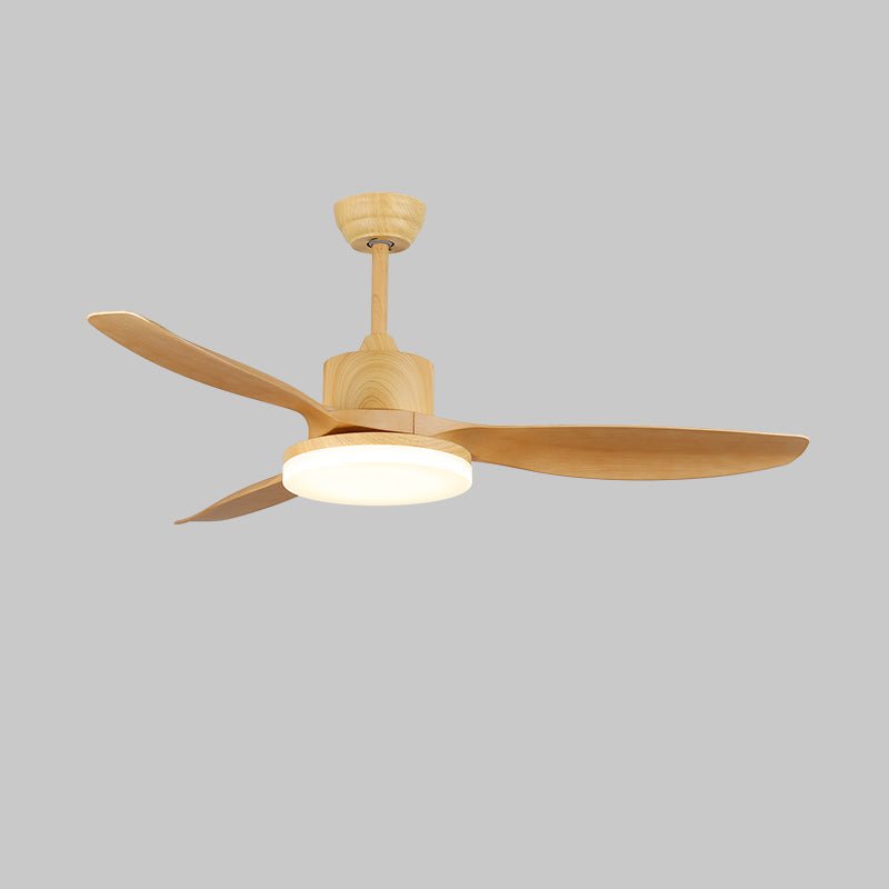 Plafondventilator met LED-verlichting 122/132 cm — DC-motor 6 snelheden ABS-bladen natuurlijke houtnerfafwerking hydrografisch afstandsbediening 3 kleurtemperaturen geïntegreerde verlichting ventilatorfunctie plafondmontage