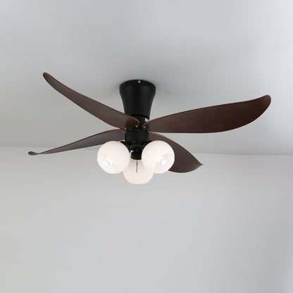 Scandinavische Plafondventilator met Verlichting Hout & Glas Design 90cm