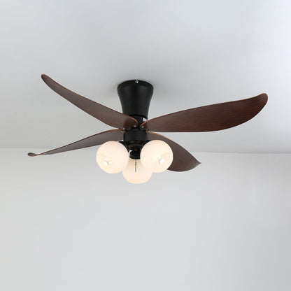 Scandinavische Plafondventilator met Verlichting Hout & Glas Design 90cm