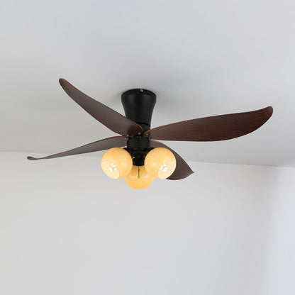 Scandinavische Plafondventilator met Verlichting Hout & Glas Design 90cm