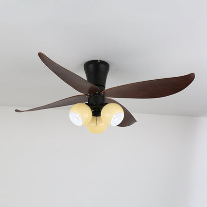 Scandinavische Plafondventilator met Verlichting Hout & Glas Design 90cm
